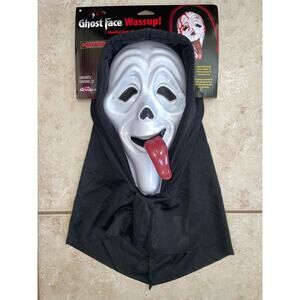 GHOST FACE SCARY MOVIE WASSUP BLEEDING MASK COSTUME NEW